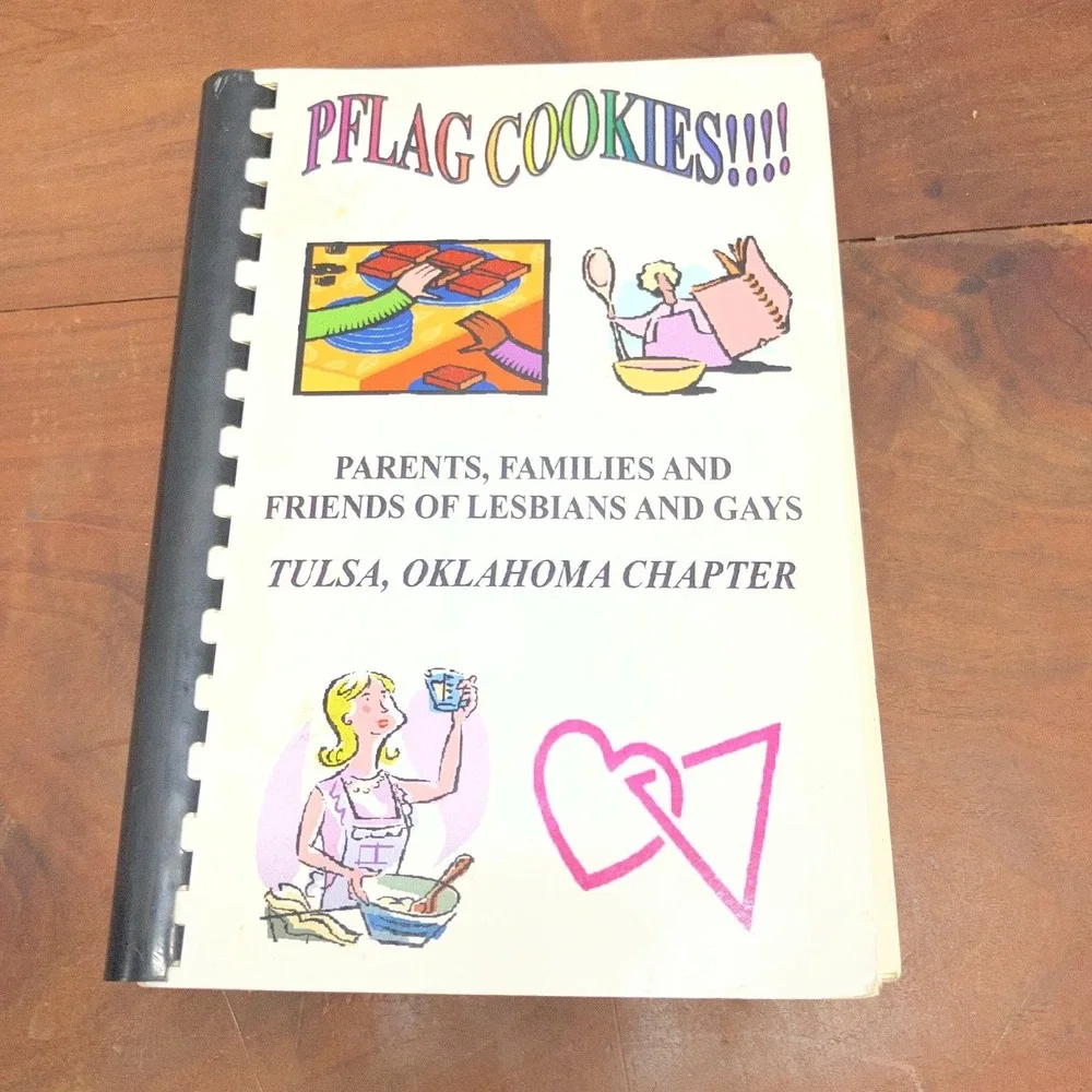 PFLAG Cookies Cookbook 2003 Jeffry D Johnson Spiral Bound LGBT Recipes Tulsa OK